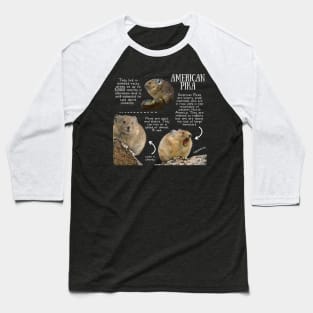 Animal Facts - Pika Baseball T-Shirt